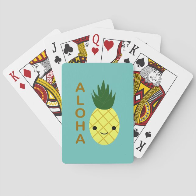 Jeu De Cartes Aloha Cute Kawaii Ananas (dos)