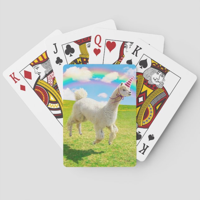 Jeu De Cartes Alpaca Unicorne sous ciel ouvert (dos)