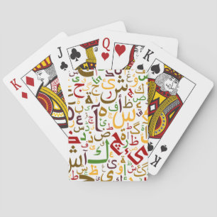 Jeu De Cartes Alphabet arabe Motif Moderne Calligraphie islamiqu