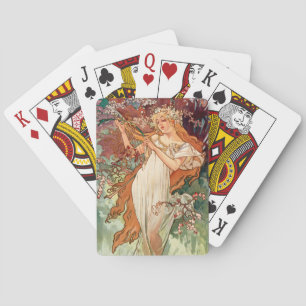 Jeu De Cartes Alphonse Mucha, Les Saisons (1896) Printemps