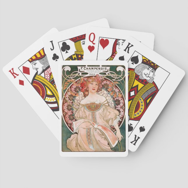 Jeu De Cartes Alphonse Mucha Painting (dos)