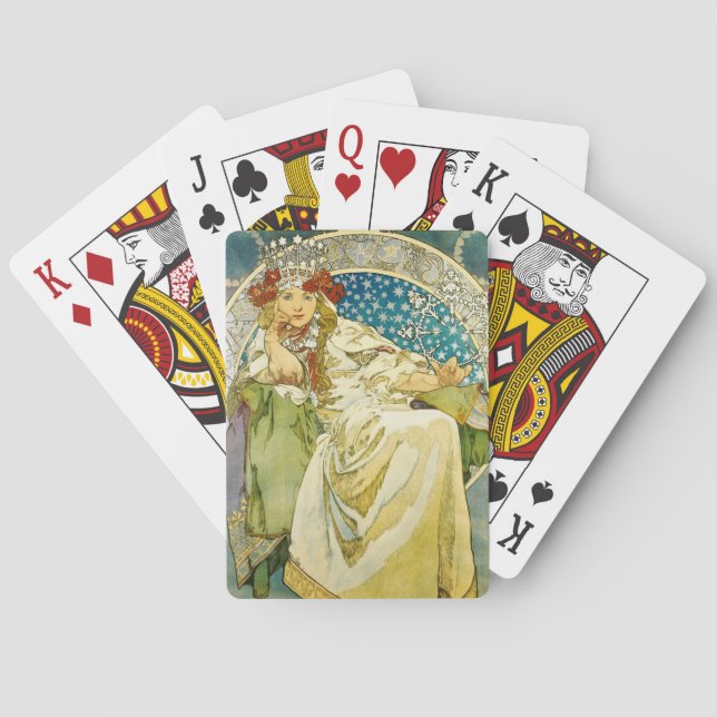 Jeu De Cartes Alphonse Mucha Princesse Hyacinthe Art Nouveau (dos)