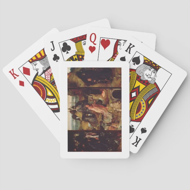 Jeu De Cartes Altarpiece of the Hermits (oil on panel) (dos)