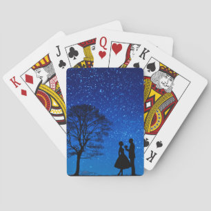 Jeu De Cartes Amants sous une pleine lune