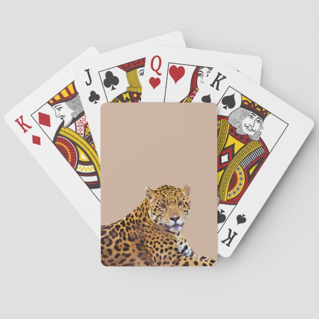 Jeu De Cartes Amateur de gros chat Jaguar tacheté #Cadeau (dos)