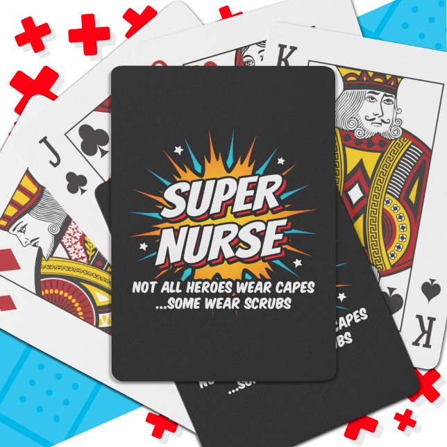 Jeu De Cartes Ambiance drôle Super Superhero Super Nurse Appréci (Créateur téléchargé)