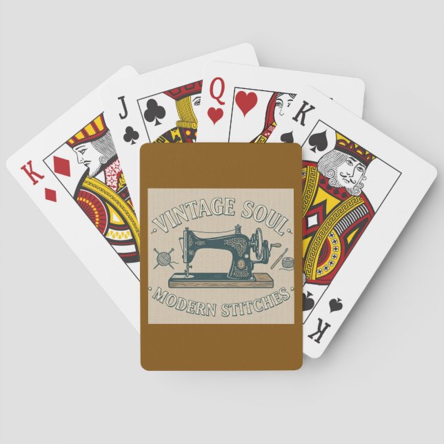 Jeu De Cartes Âme Vintage Couture Moderne Broderie  (dos)