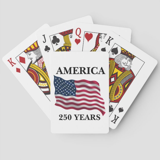Jeu De Cartes America 250 Years Flag (dos)