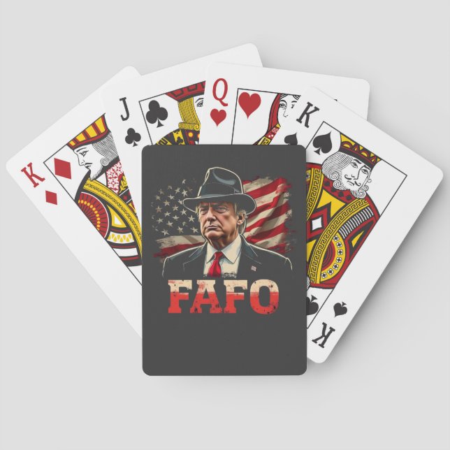 Jeu De Cartes Américain Donald Trump FAFO USA Drapeau patriotiqu (dos)