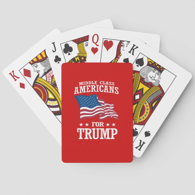 JEU DE CARTES AMÉRICAINS DE CLASSE MOYENNE POUR TRUMP (dos)