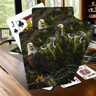 Jeu De Cartes American Bald Eagle Monogram Faune patriotique