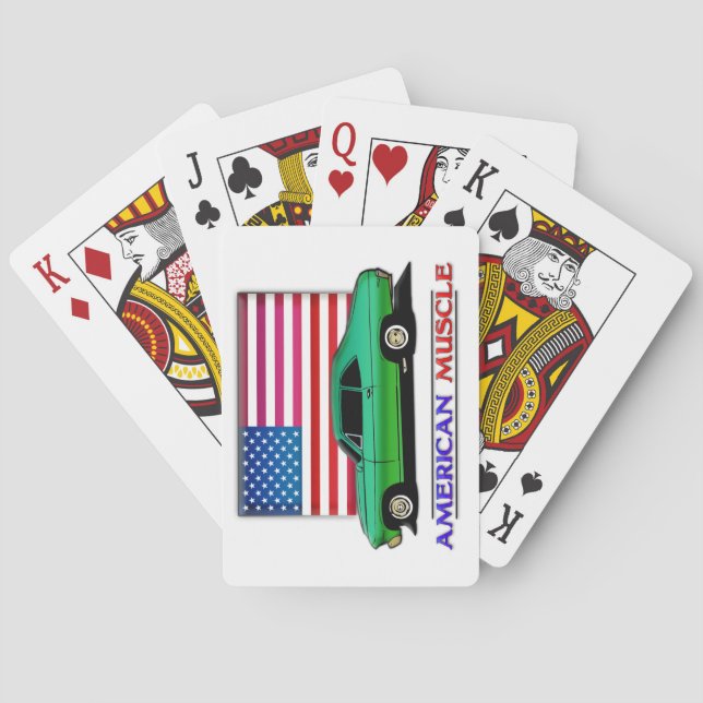 Jeu De Cartes American Fade les années 70 Muscle Voiture Jouer D (dos)