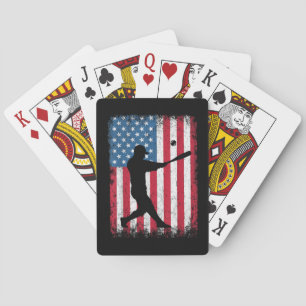 Jeu De Cartes American Flag Baseball Team Cadeau pour Hommes Gar