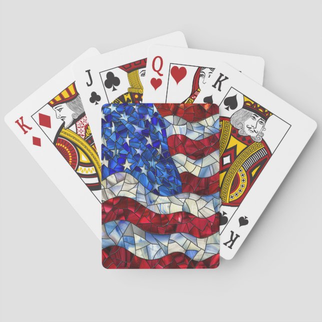 Jeu De Cartes American Flag Vitrage Jouer des cartes (dos)