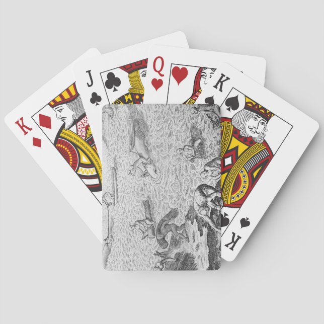 Jeu De Cartes American Indian method of whaling, from an account (dos)
