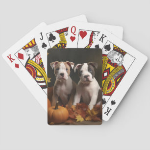 Jeu De Cartes American Staffordshire Puppy Automne Délice