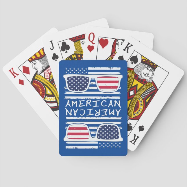 Jeu De Cartes AMERICAN SUNGLASSES funny July 4th                 (dos)