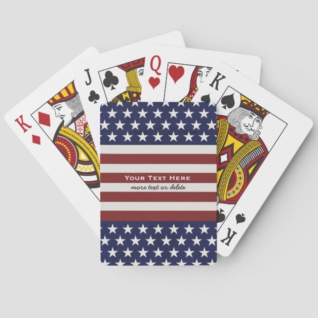Jeu De Cartes American USA Flag Patriotique Juillet 4 (dos)