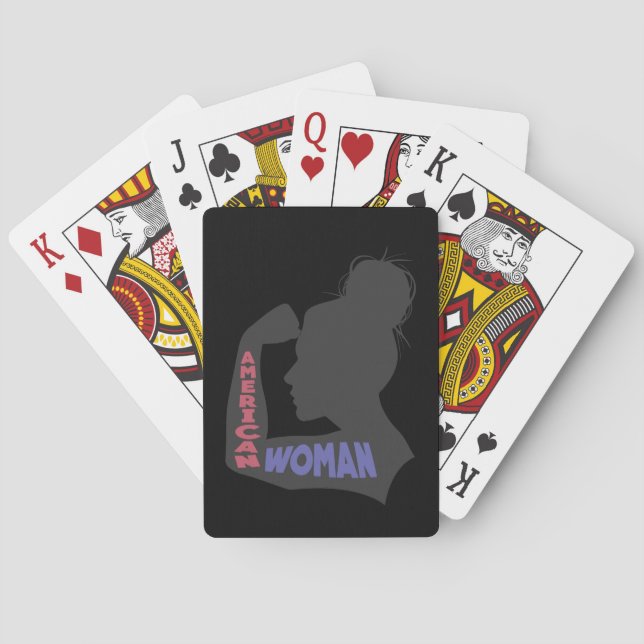 Jeu De Cartes American Woman gris foncé (dos)