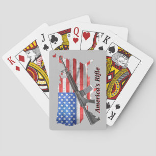 Jeu De Cartes Americas Rifle MSR AR15 Game Night Poker