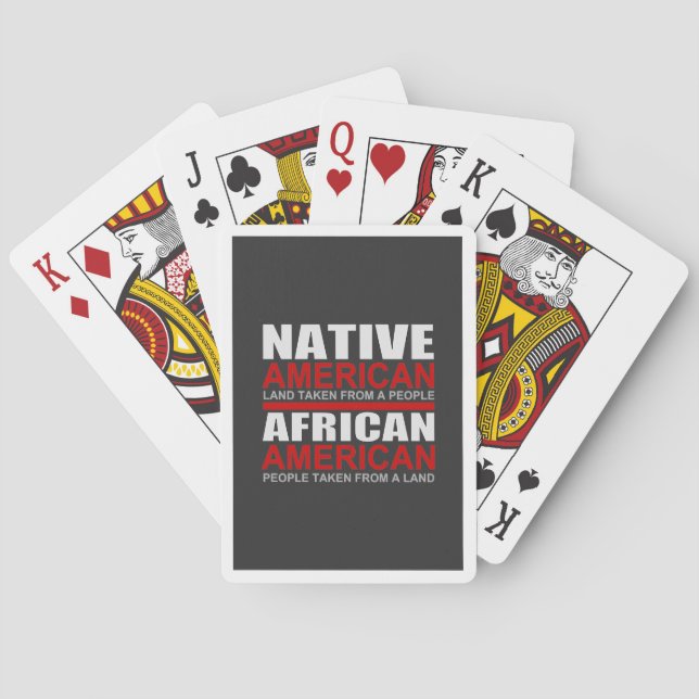 Jeu De Cartes Amérindiens et Afro-Américains (dos)
