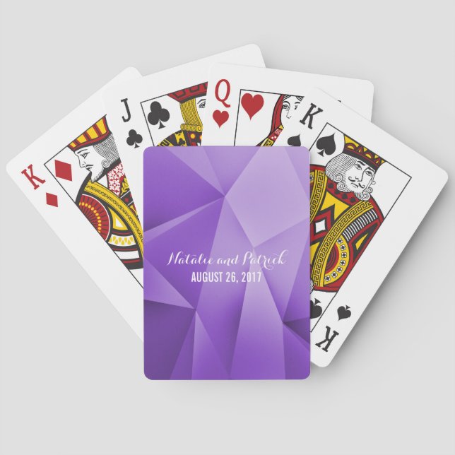 Jeu De Cartes Amethyst Jewel Tones Mariage Jouer des cartes (dos)