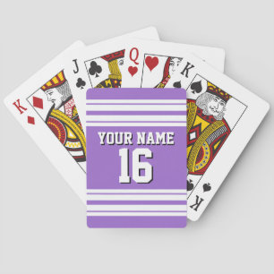 Jeu De Cartes Amethyst Purple Wht Team Jersey Numéro personnalis