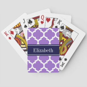 Jeu De Cartes Amethyst Wharf Marocain #5 Marine Nom bleu Monogra