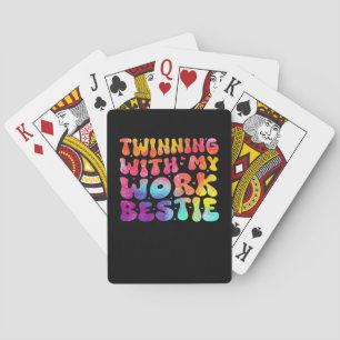 Jeu De Cartes Amies Drôle Jumeler Avec Mon Travail Bestie Spirit