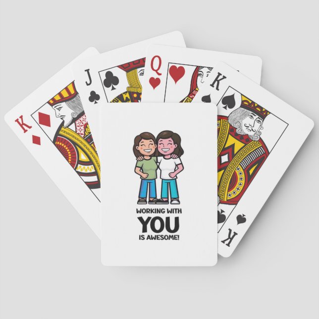 Jeu De Cartes Amis du travail - Deux femmes Classique (dos)