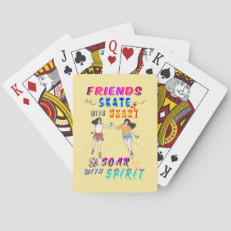 Jeu De Cartes Amis Jouant au Skate Avec Coeur S'Envole Avec Espr