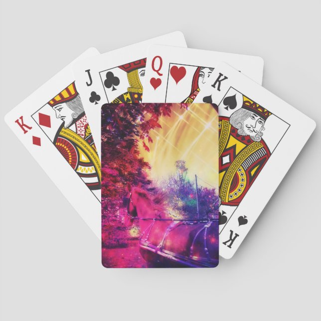 Jeu De Cartes Amish Horse et Buggy, Space Edit (dos)