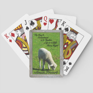 Jeu De Cartes Amish Proverb ! Cute lamb ! Amish Farms !