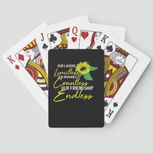 Jeu De Cartes Amitié Meilleur Ami Cute Sunflower Bestie BFF M