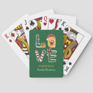 Jeu De Cartes Amour Chien Noël Personnalisé Famille Assortie