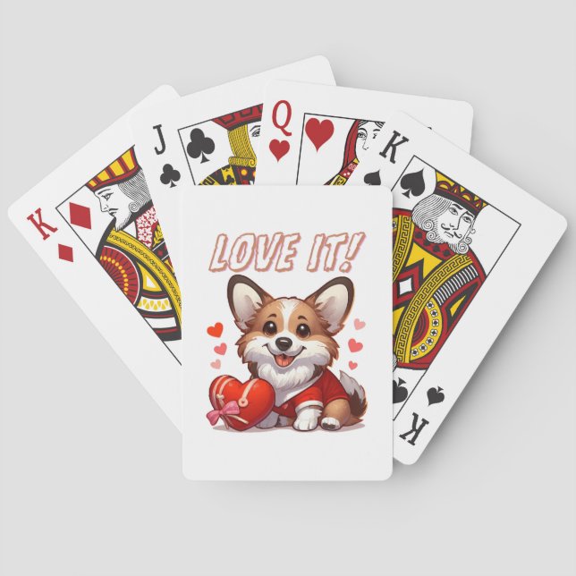 Jeu De Cartes Amour de Corgi Mignon (dos)