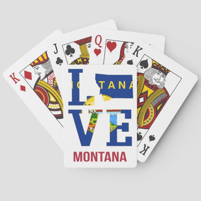 Jeu De Cartes Amour de l'état du Montana (dos)