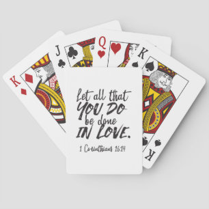 Jeu De Cartes Amour en action - 1 Corinthiens 16:14 Inspirationa
