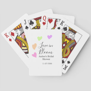 Jeu De Cartes Amour en fleurs cœur coloré nom de la douche de ma