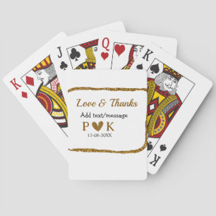 Jeu De Cartes Amour et remerciements ajoutent le nom du couple e