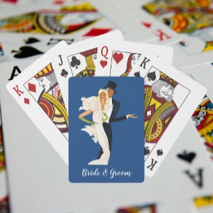 Jeu De Cartes Amour et romance vintage, couple de mariage modern