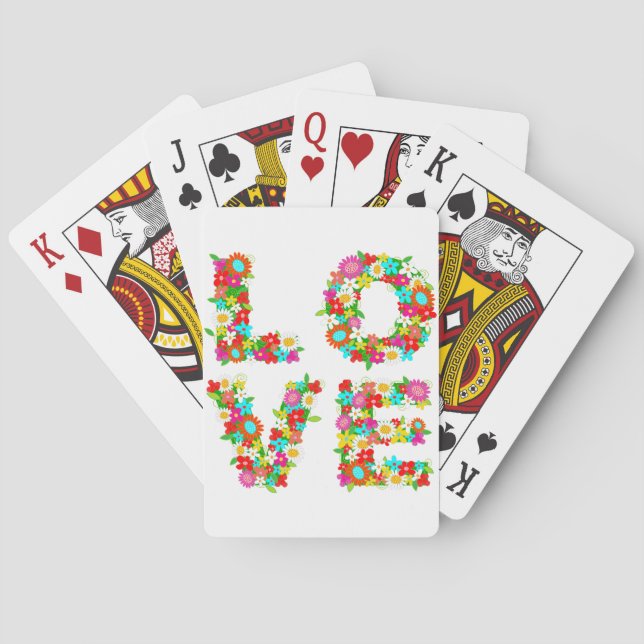 Jeu De Cartes amour floral (dos)