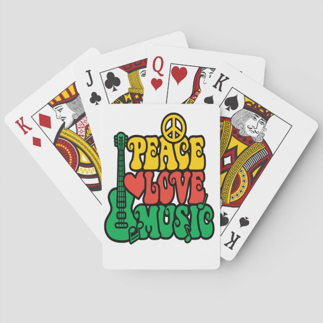 Jeu De Cartes Amour hippie de paix (dos)