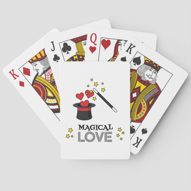 Jeu De Cartes Amour magique - Noir (dos)