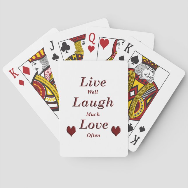 Jeu De Cartes Amour riant en direct (dos)