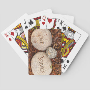 Jeu De Cartes "Amour" "Service" Spirituelle Pierres Religieuses