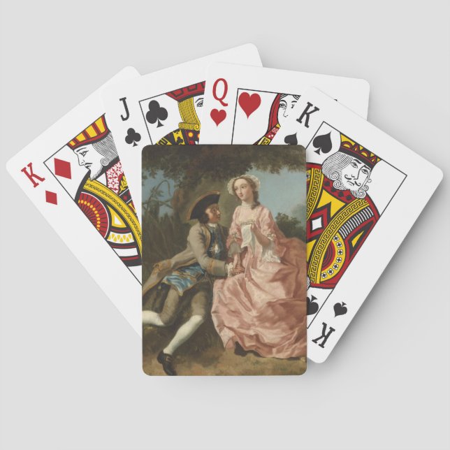 Jeu De Cartes Amoureux dans un paysage (couple romantique) (dos)