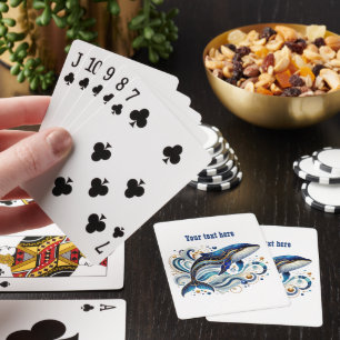 Jeu De Cartes Amoureux d'Art Deco baleine personnalisable