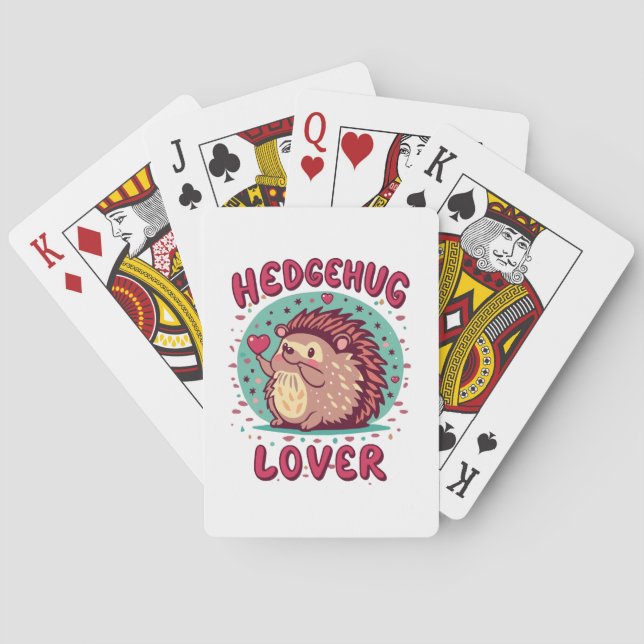 Jeu De Cartes Amoureux de câlins de hérisson (dos)