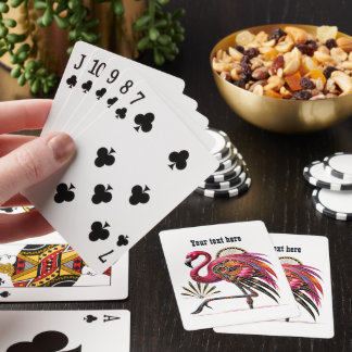 Jeu De Cartes Amoureux de l'Art Déco flamant rose personnalisabl